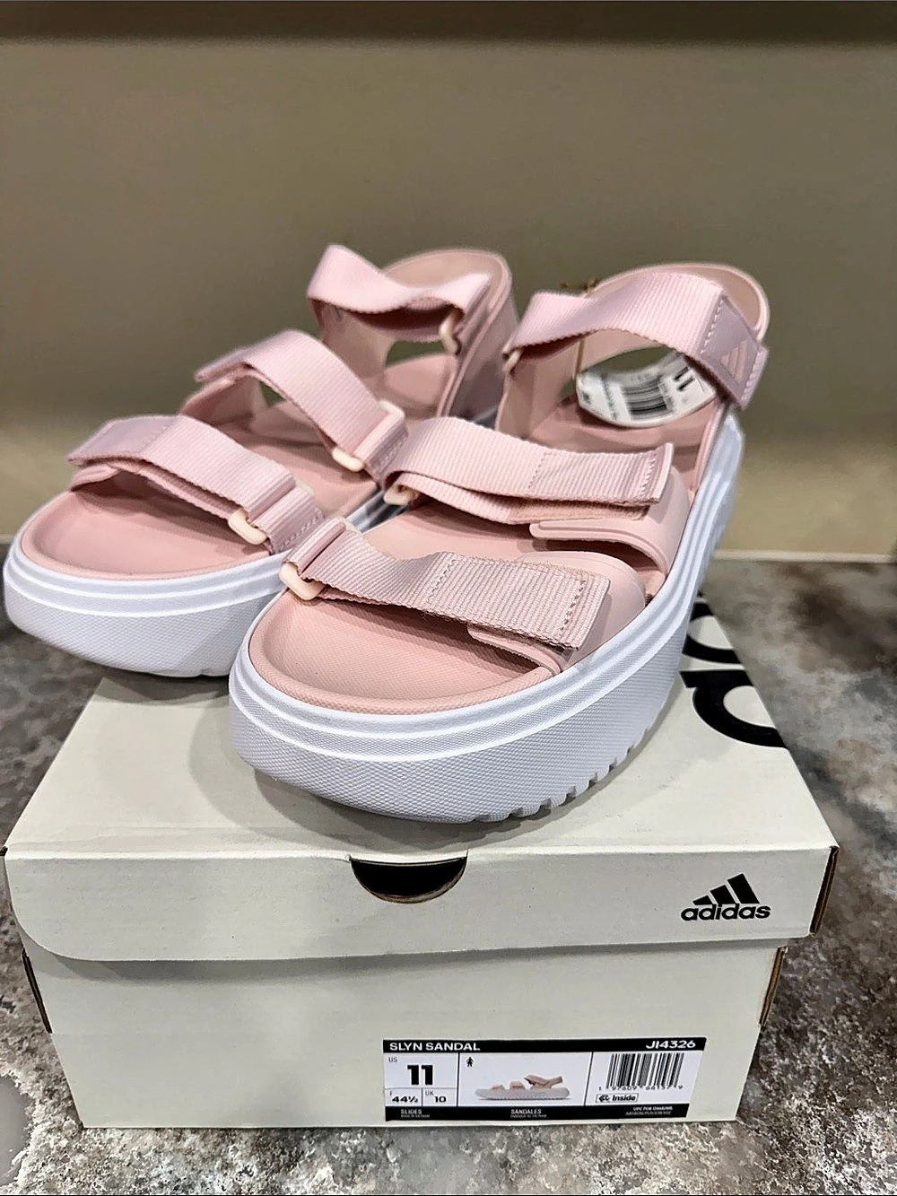 adidas Slyn Sandal Sandy Pink Platform Sandals US 11